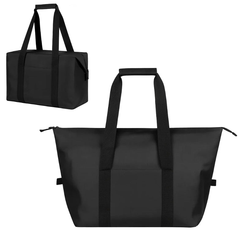 Grand sac isotherme noir de face et de coter