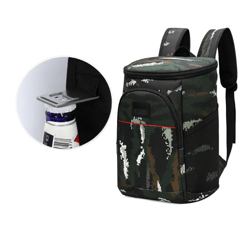 Sac à dos isotherme de face avec ouvre bouteille
