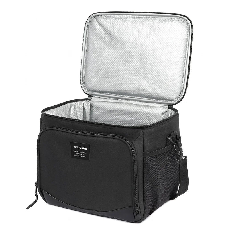 Sac isotherme 13l noir poser de face ouvert