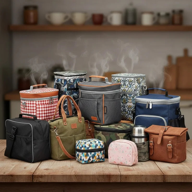 Collection de sacs isothermes repas pour transporter et garder les déjeuners chauds au quotidien.