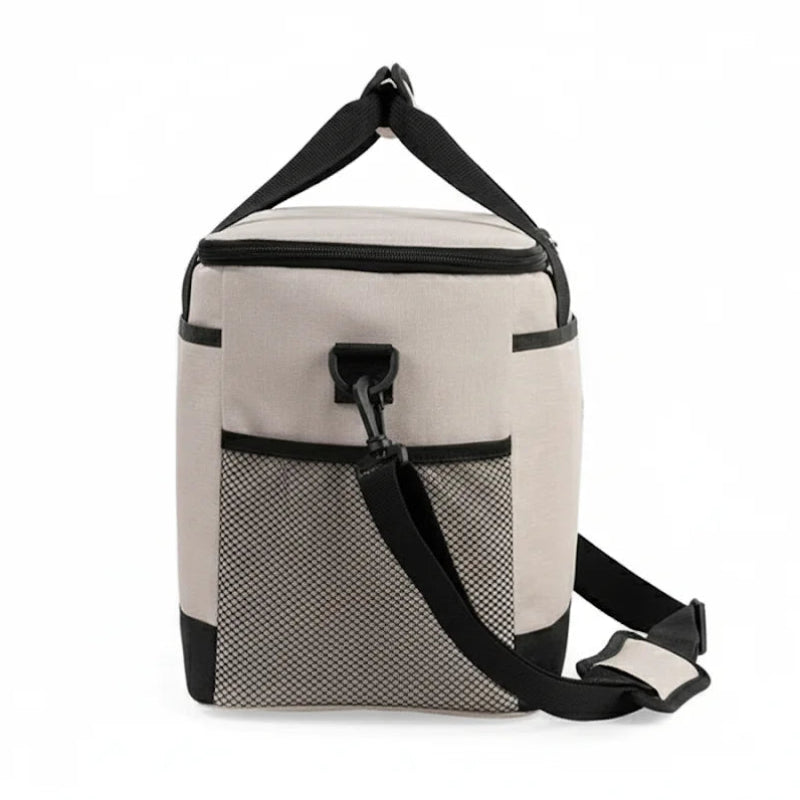 Glacière isotherme khaki vu de coter