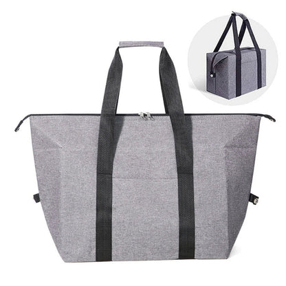 Grand sac isotherme gris de face