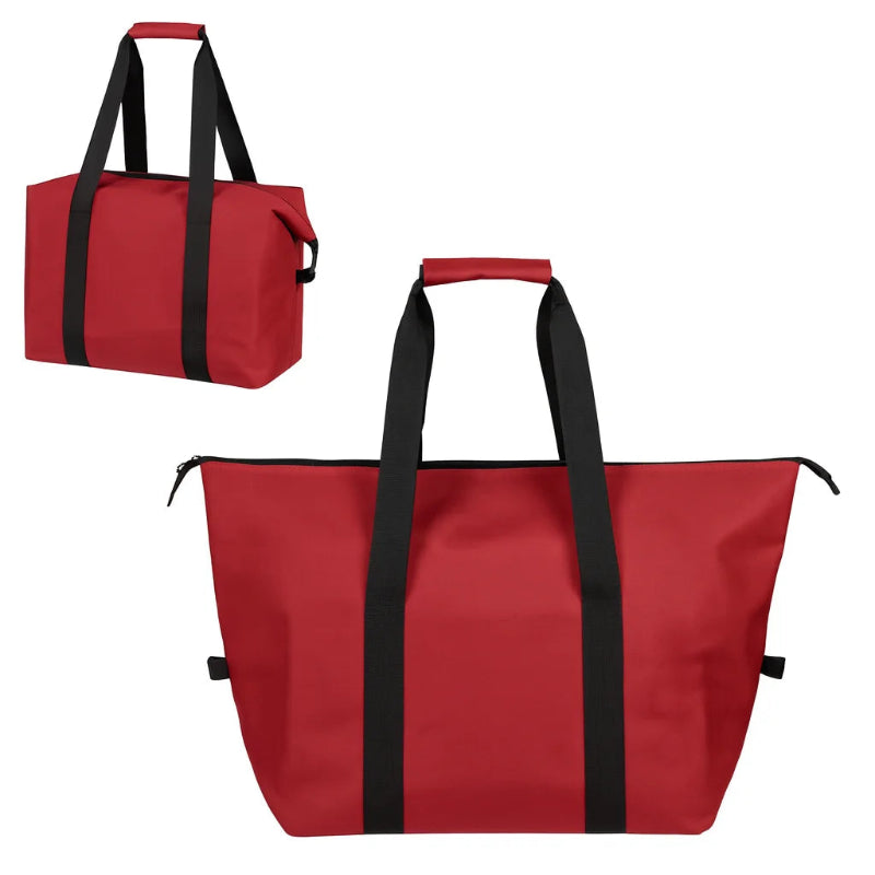 Gand sac isotherme rouge de face