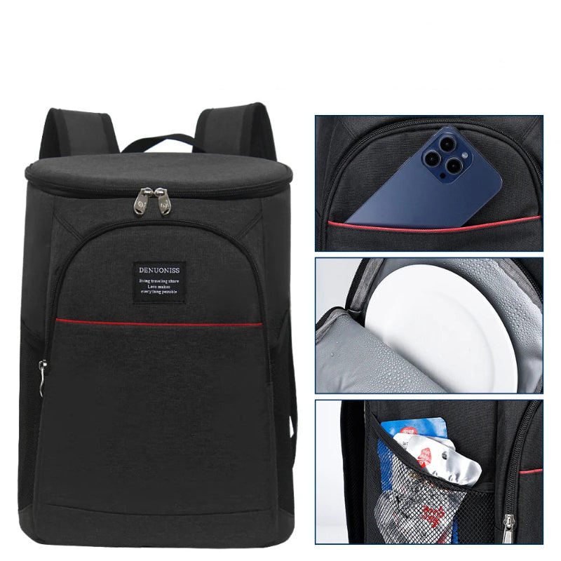 les différentes poche du sac à dos isotherme 20L