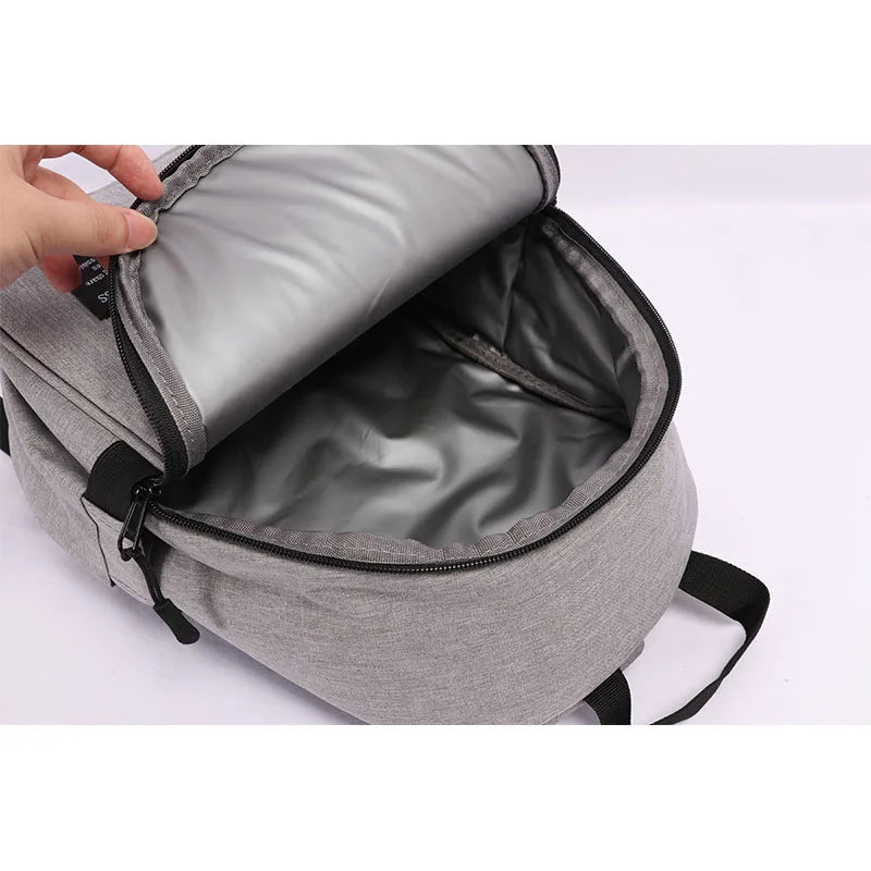 Sac à dos isotherme enfant gris ouvert