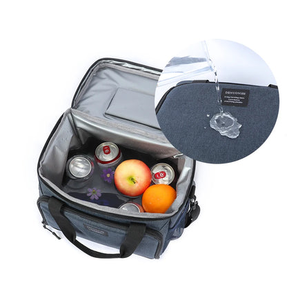 Intérieur du sac isotherme 13L pour pique-nique et déjeuner bleu