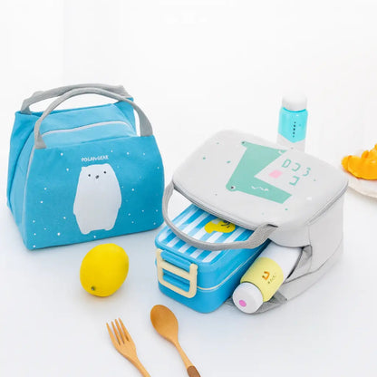 Sac isotherme bebe bleu ourson avec couvert