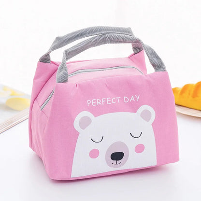 Sac isotherme bebe rose avec ours