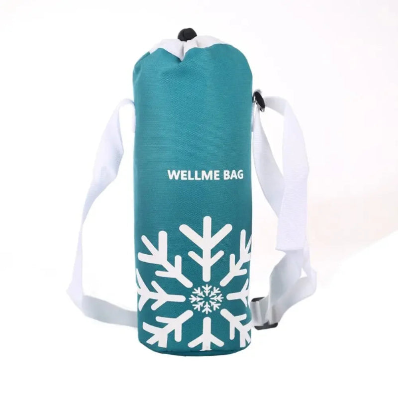 Sac isotherme pour bouteille blanc et bleu turquoise