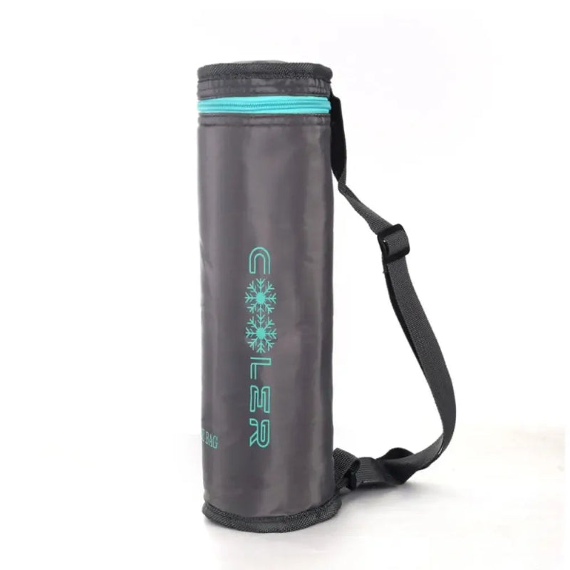 Sac isotherme pour bouteille gris et bleu
