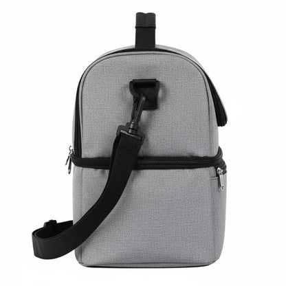 Sac isotherme gris vu de coter