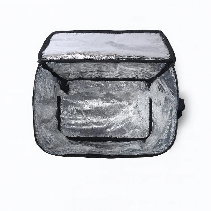 sac isotherme livraison noir 50l intérieur vu de haut