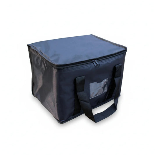 Sac isotherme noir sans motif 50l vu de face