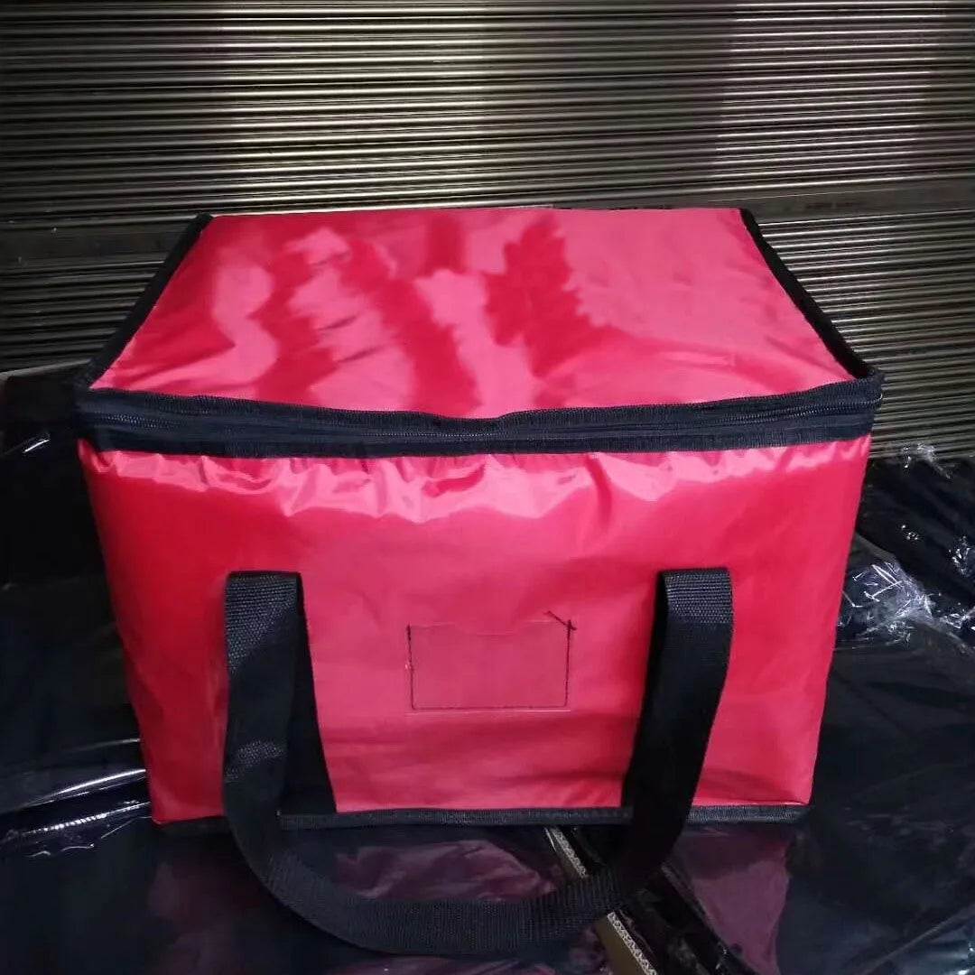 Sac isotherme de livraison rouge sans logo de face
