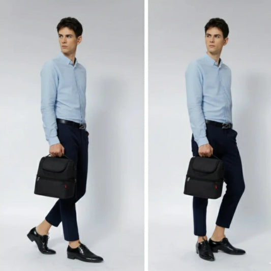 Sac isotherme repas noir porter par un modele