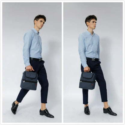 Sac isotherme pour repas bleu avec mannequin