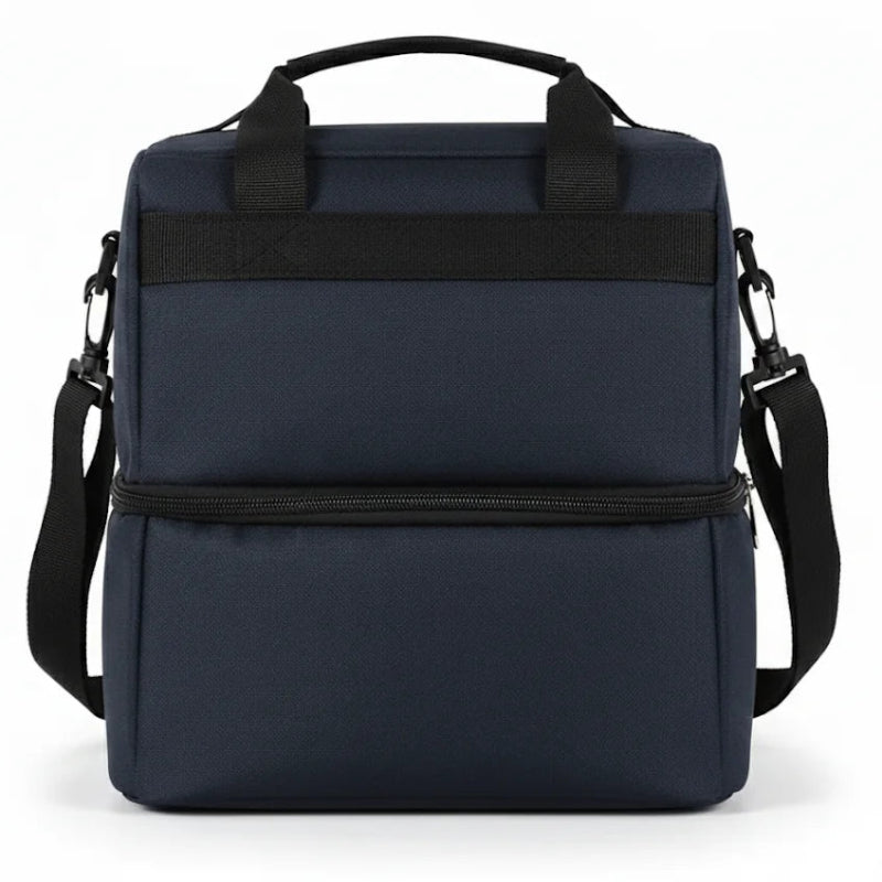 Sac isotherme repas bleu vu de dos