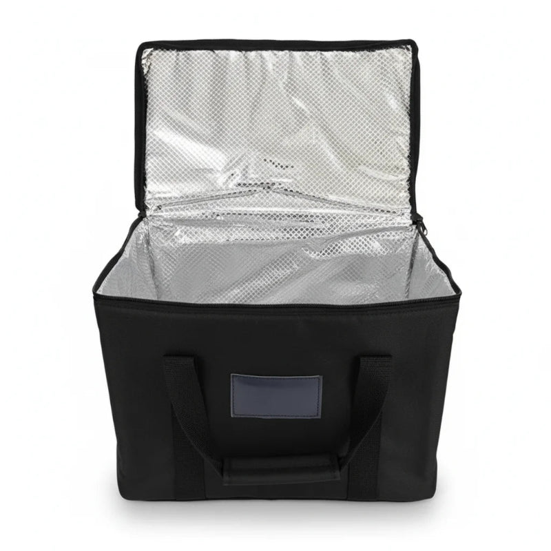 Sac isotherme livraison noir sans motif ouvert