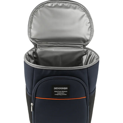 Sac à dos isotherme bleu 20l de face ouvert