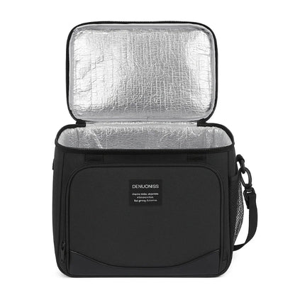 Sac isotherme 13l noir poser de face ouvert