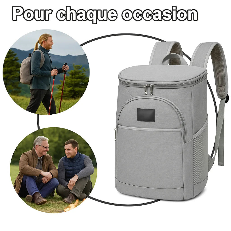 Avantage du sac à dos isotherme gris 20l