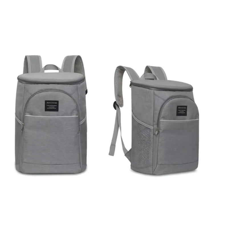 Sac isotherme 20l gris de face et de coter