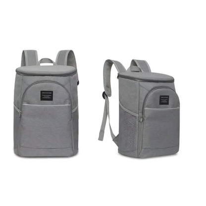Sac isotherme 20l gris de face et de coter